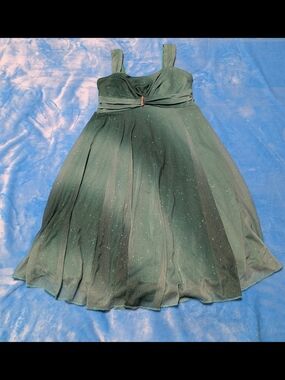 ✨ Green Glitter Detail Evening Dress ✨